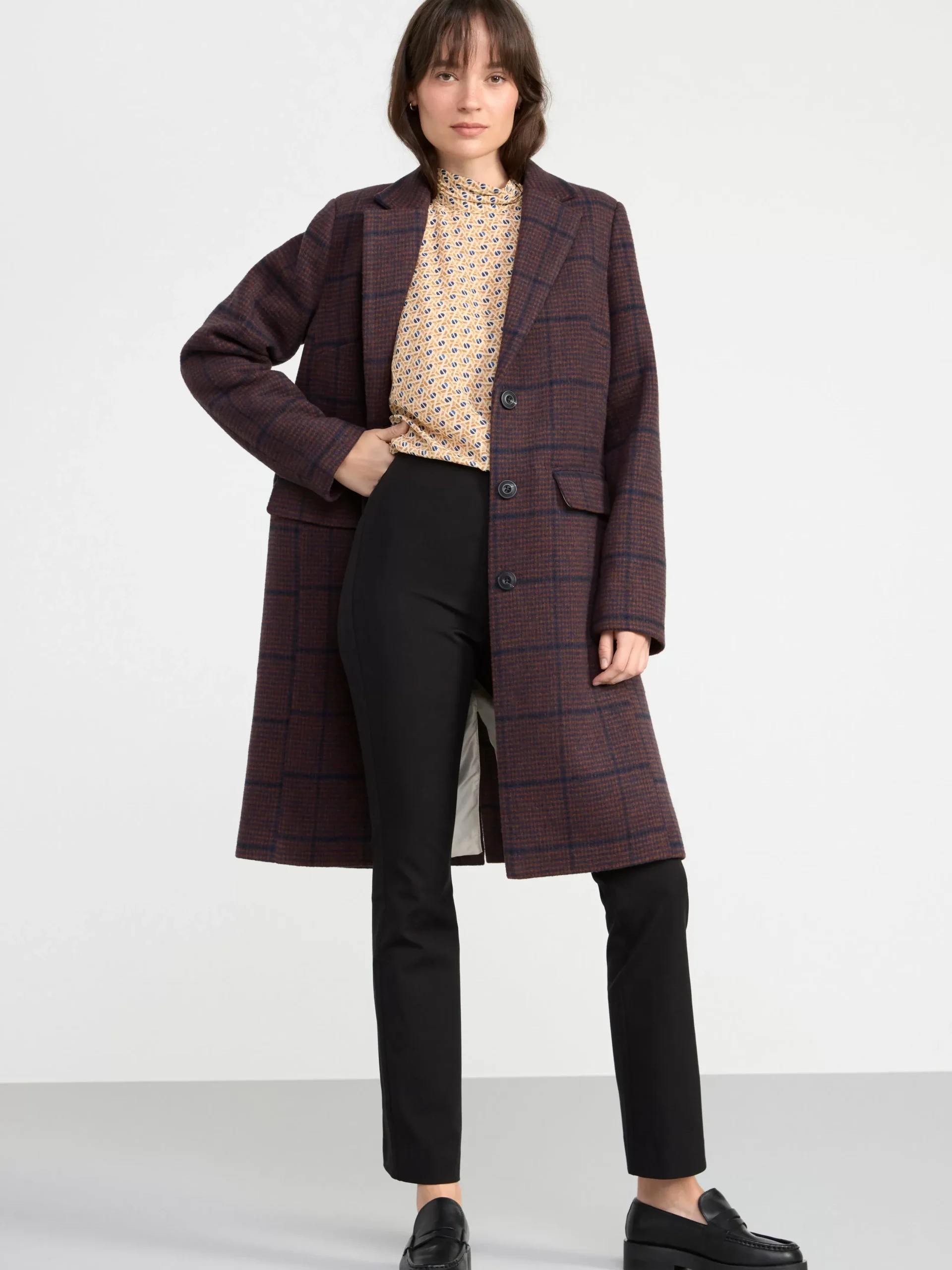 Blusar & Skjortor>Lindex Langarmad Blus Dark Dusty Beige