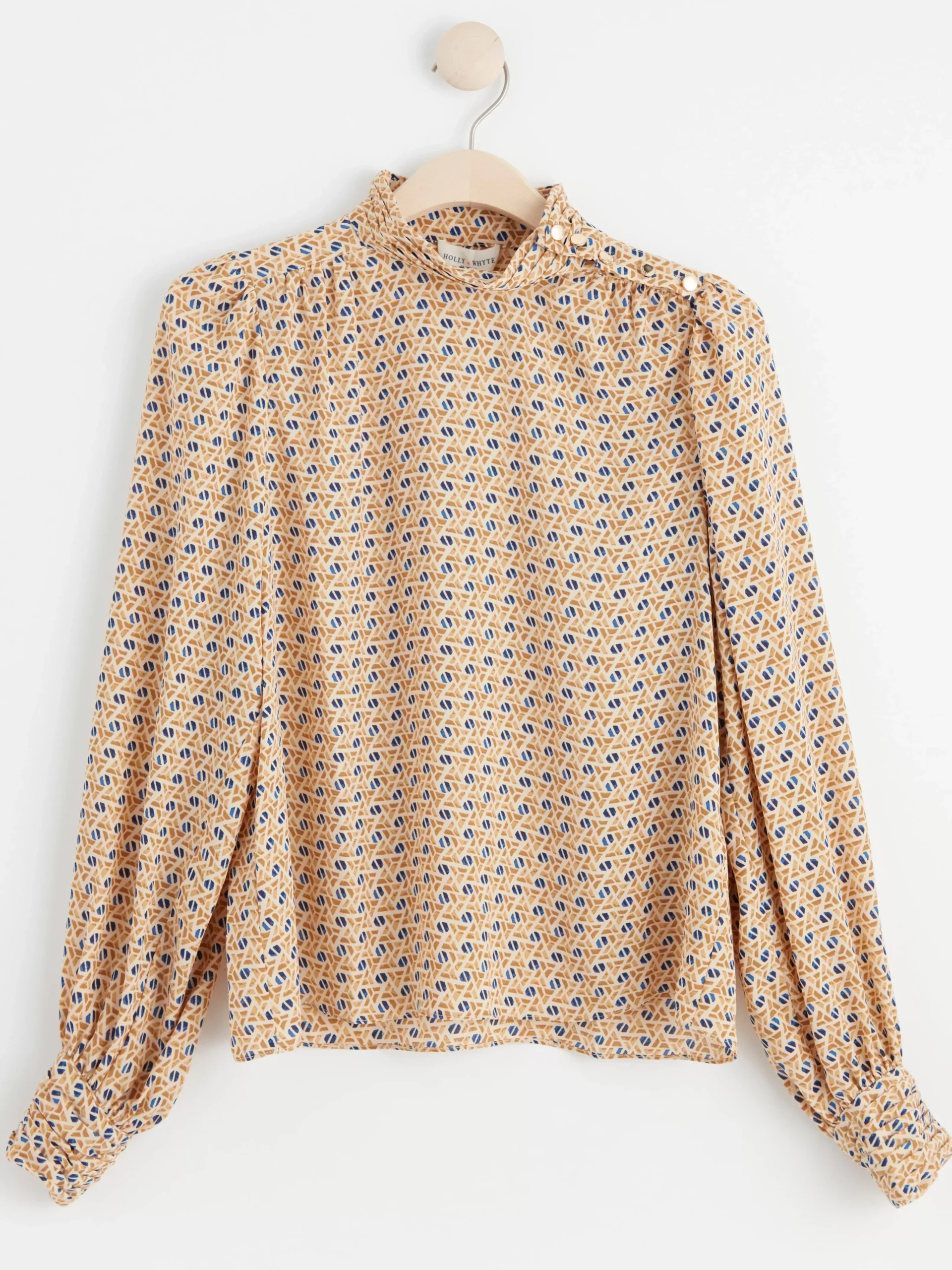 Blusar & Skjortor>Lindex Langarmad Blus Dark Dusty Beige
