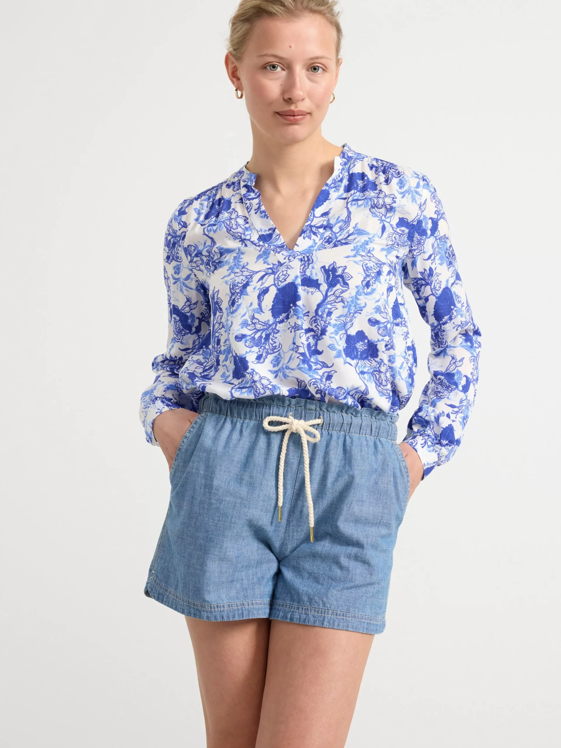 Blusar & Skjortor>Lindex Langarmad Blus Light Dusty White
