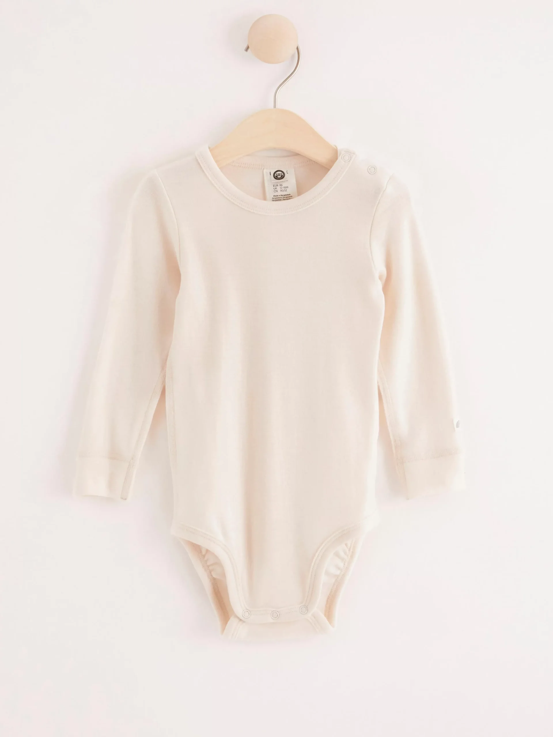 Bodies>Lindex Langarmad Body I Merinoull Light Beige