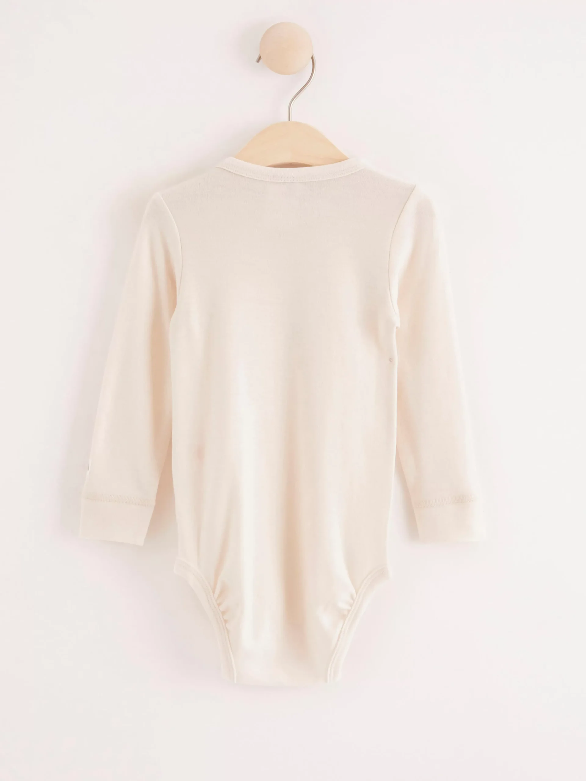 Bodies>Lindex Langarmad Body I Merinoull Light Beige