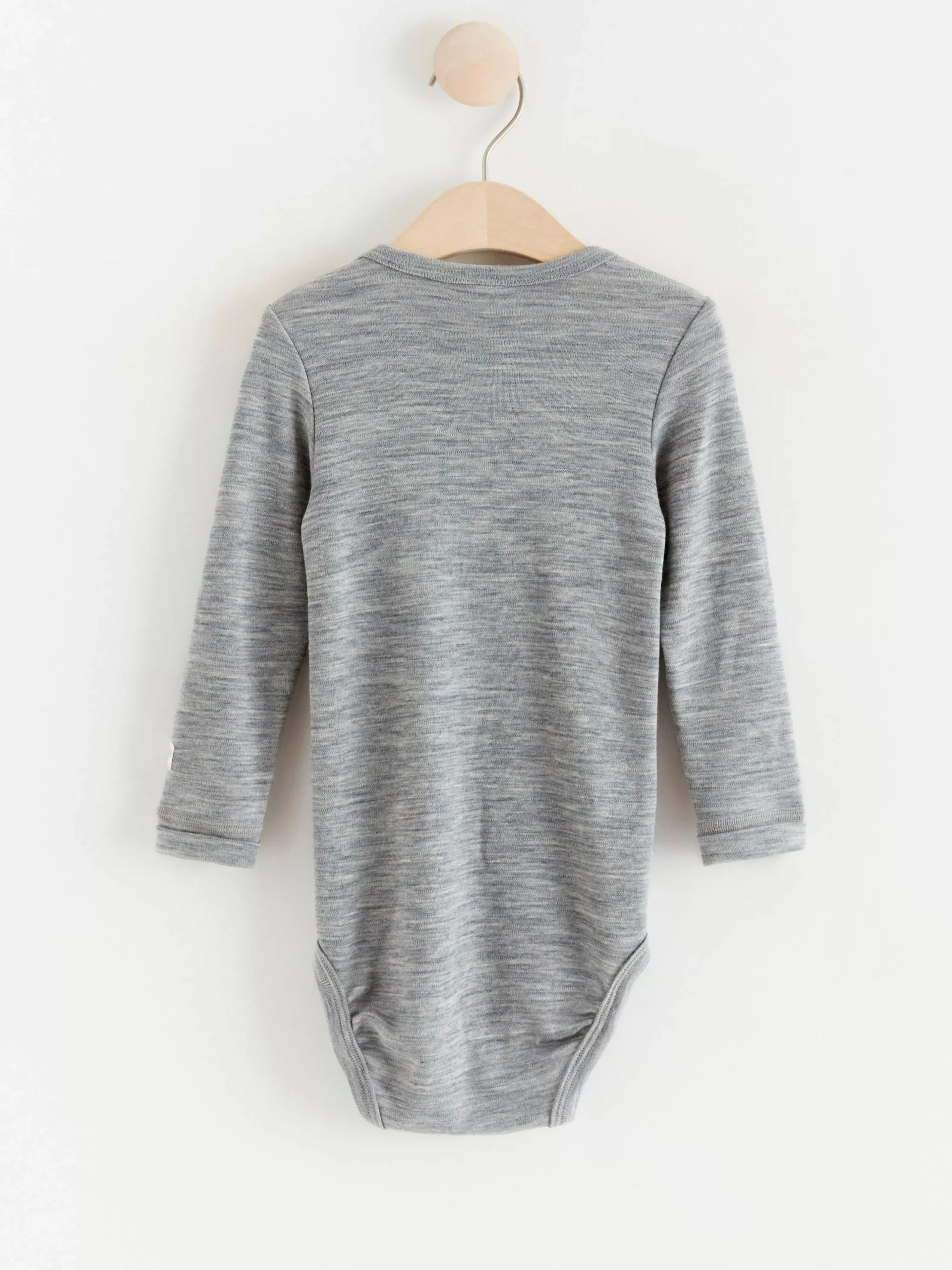 Bodies>Lindex Langarmad Body I Merinoull Grey Melange