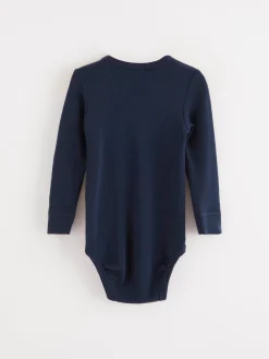 Bodies>Lindex Langarmad Body I Merinoull Navy
