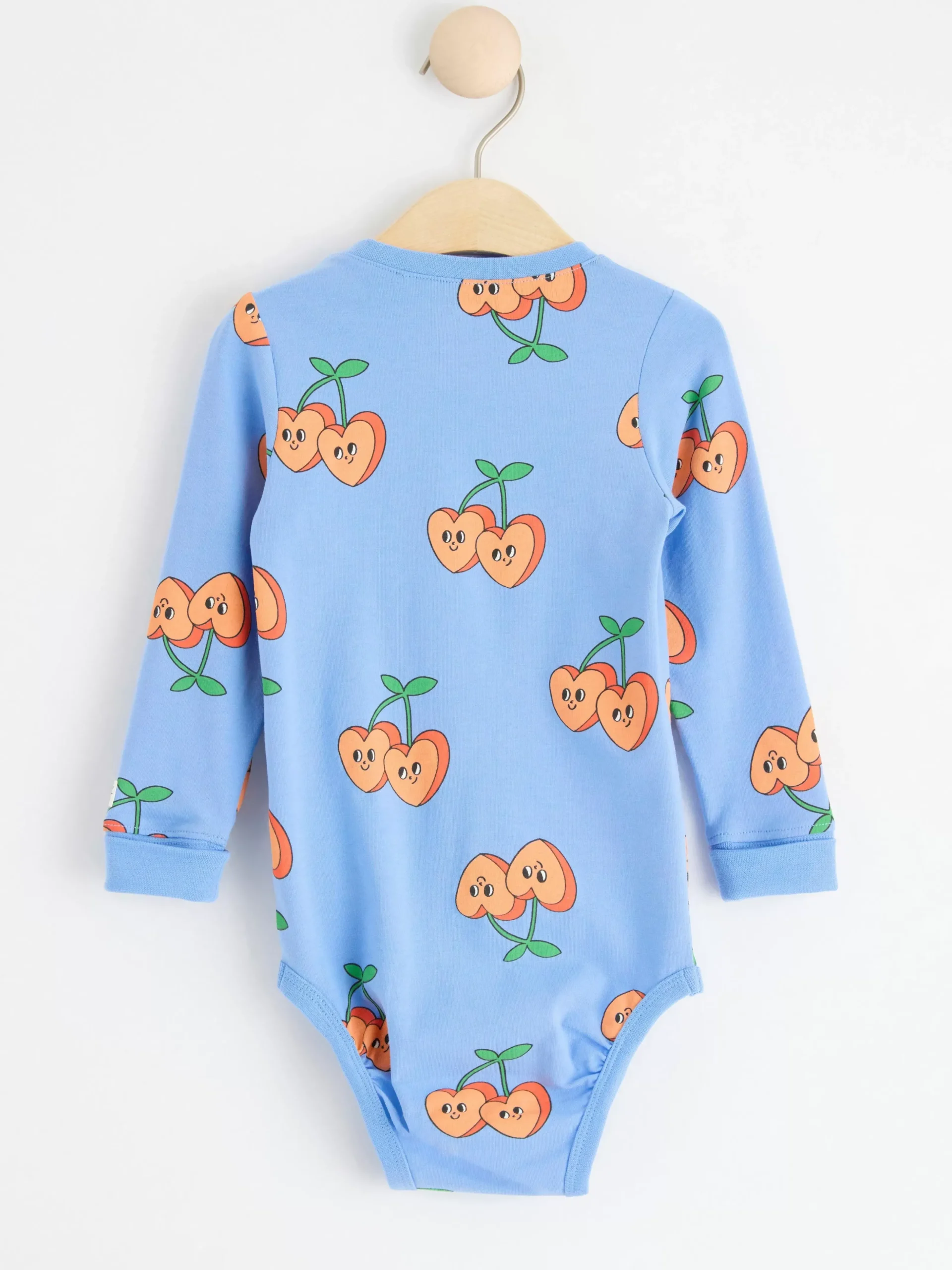 Bodies>Lindex Langarmad Body Med Korsbarshjartan Light Blue