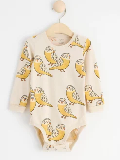 Bodies>Lindex Langarmad Body Med Undulater Light Beige