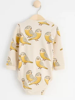 Bodies>Lindex Langarmad Body Med Undulater Light Beige