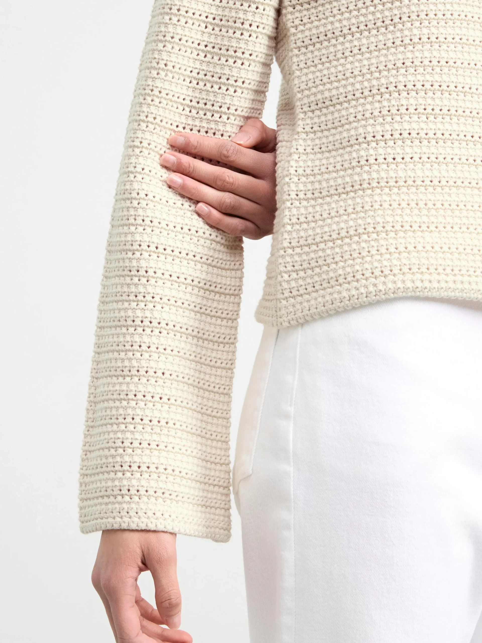 Tröjor & Cardigans>Lindex Langarmad Halstickad Troja Beige