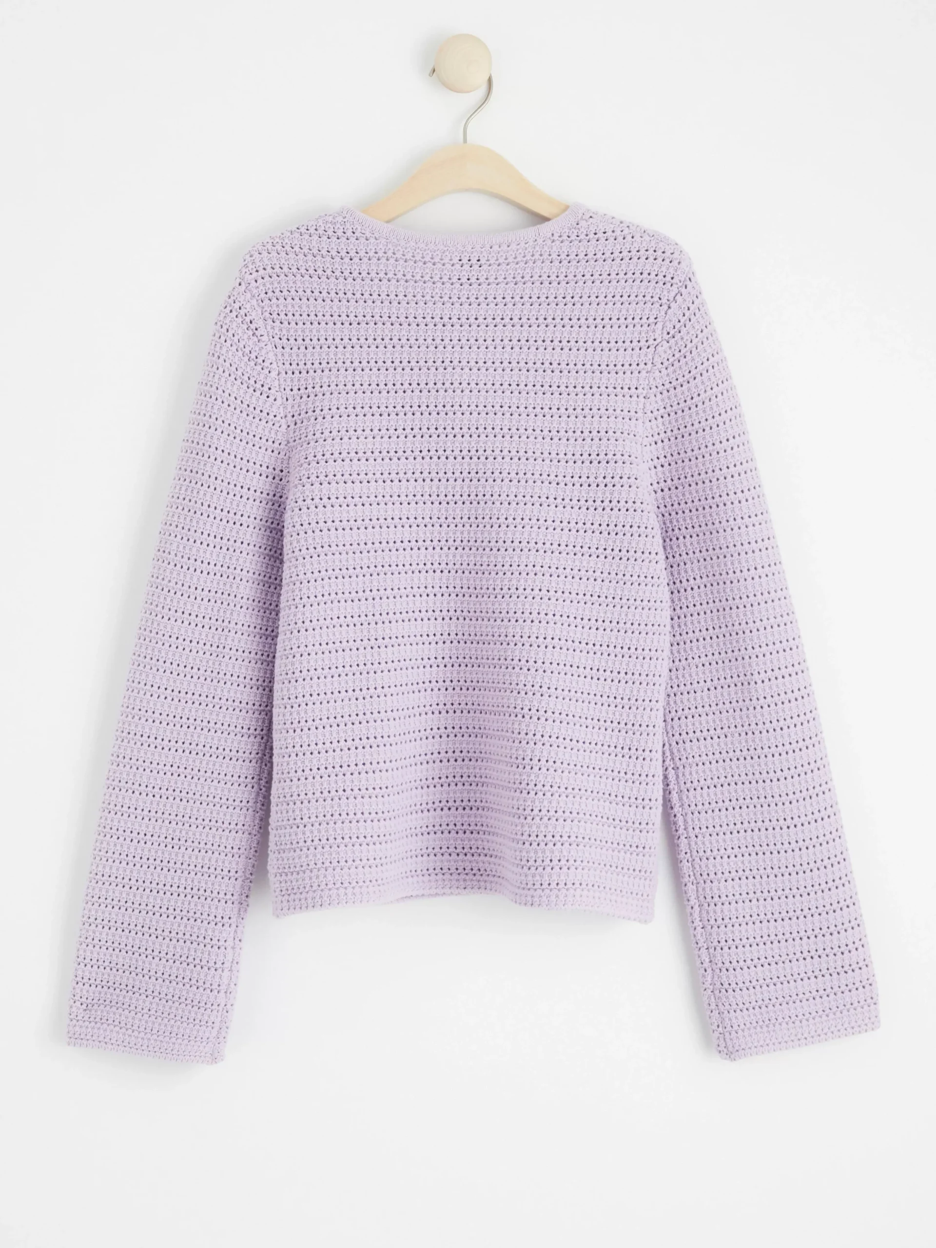 Tröjor & Cardigans>Lindex Langarmad Halstickad Troja Light Lilac