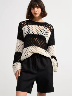 Tröjor & Cardigans>Lindex Langarmad Halstickad Troja Black