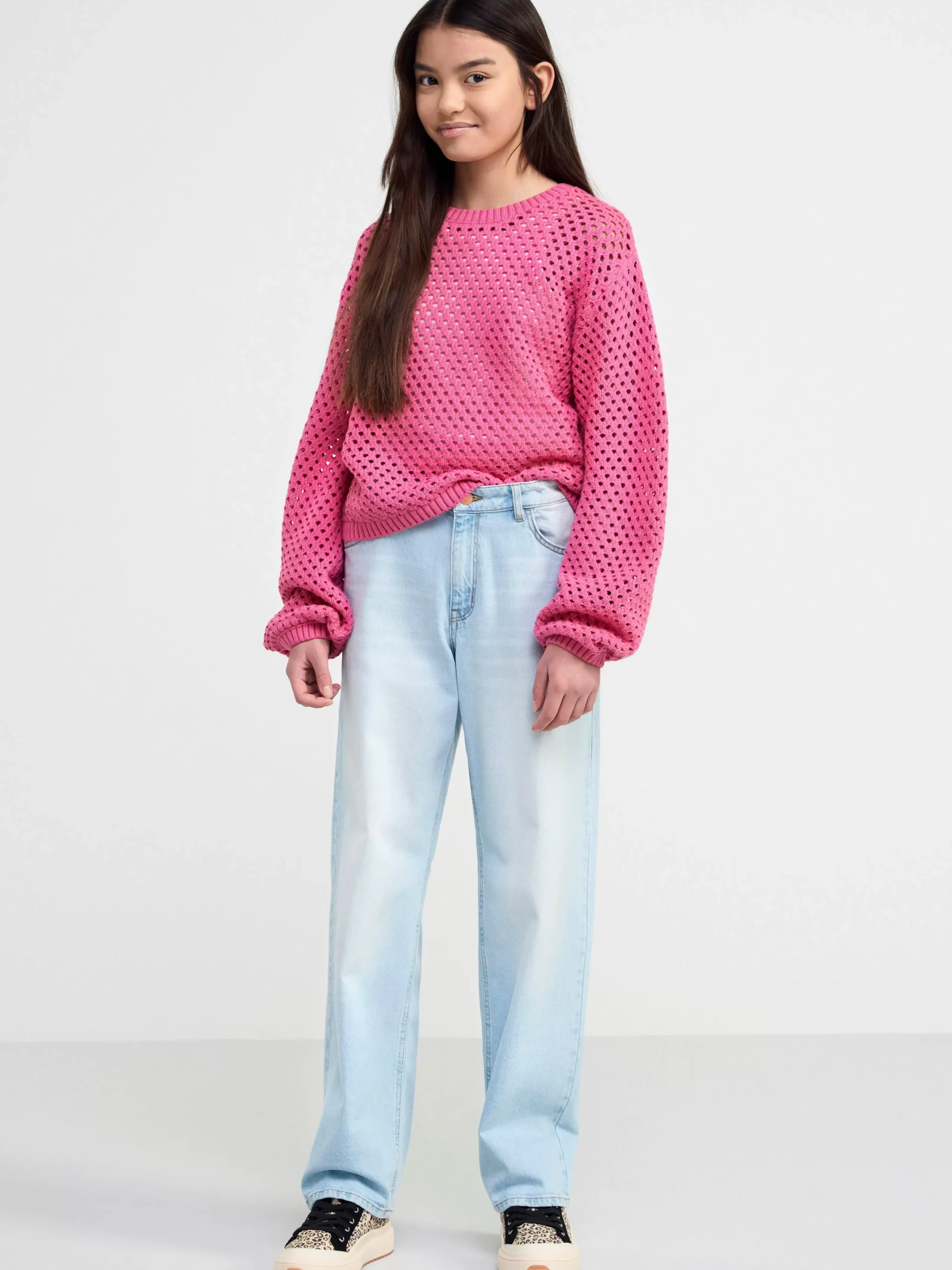 Tröjor & Cardigans>Lindex Langarmad Halstickad Troja Pink