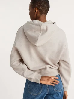 Toppar & T-Shirts>Lindex Langarmad Hoodie Light Beige Melange