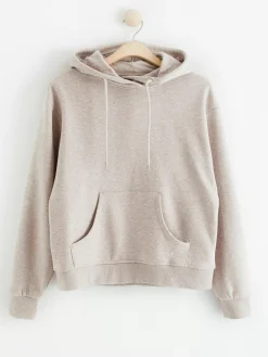 Toppar & T-Shirts>Lindex Langarmad Hoodie Light Beige Melange