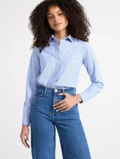 Blusar & Skjortor>Lindex Langarmad Oxfordskjorta Chambray Blue