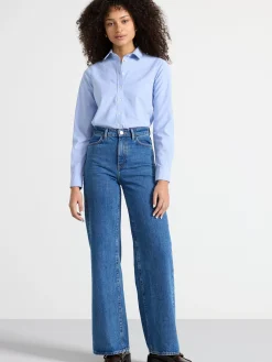 Blusar & Skjortor>Lindex Langarmad Oxfordskjorta Chambray Blue