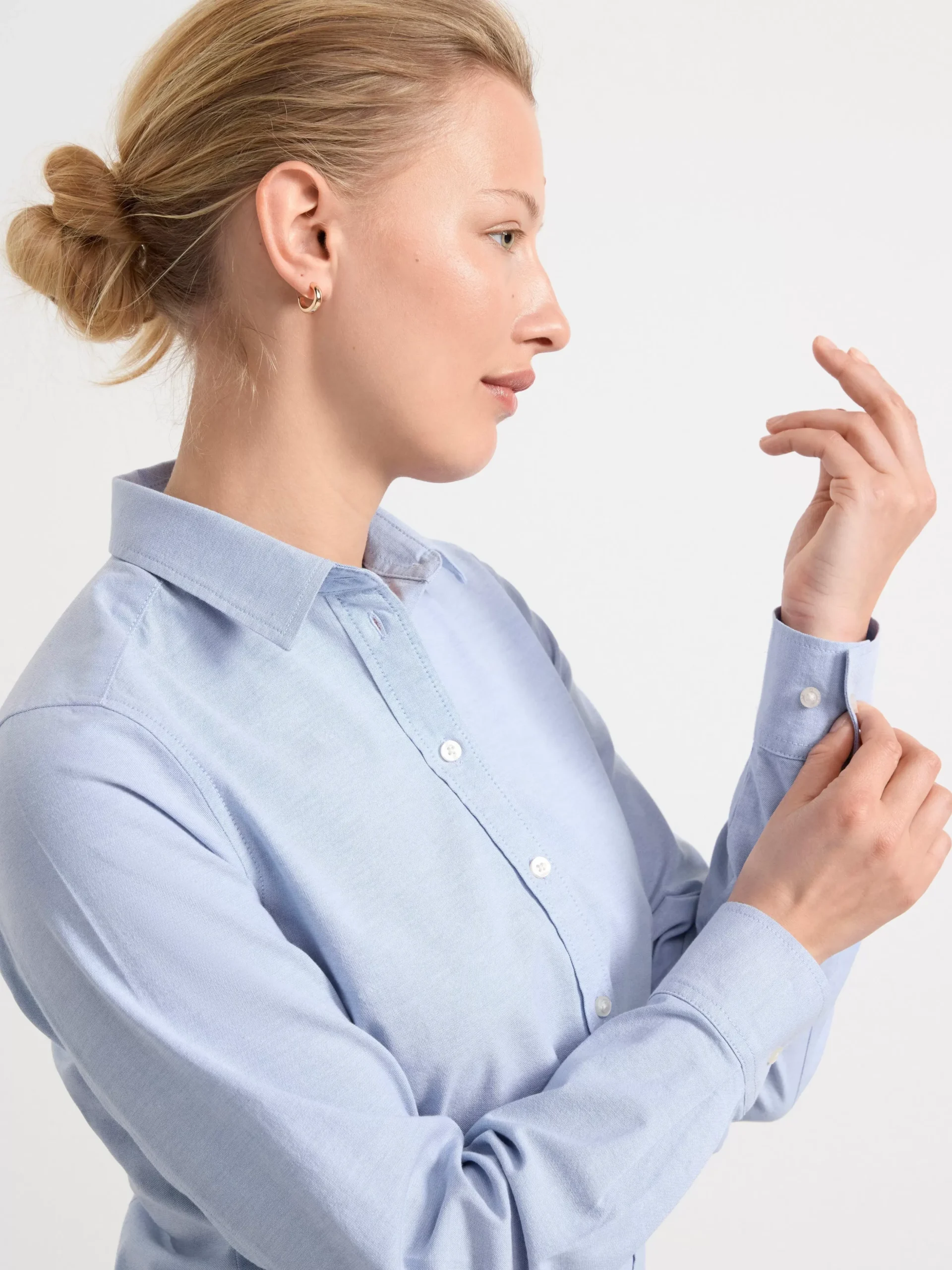 Blusar & Skjortor>Lindex Langarmad Oxfordskjorta Chambray Blue