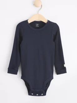 Bodies>Lindex Langarmad Ribbad Body Dark Navy