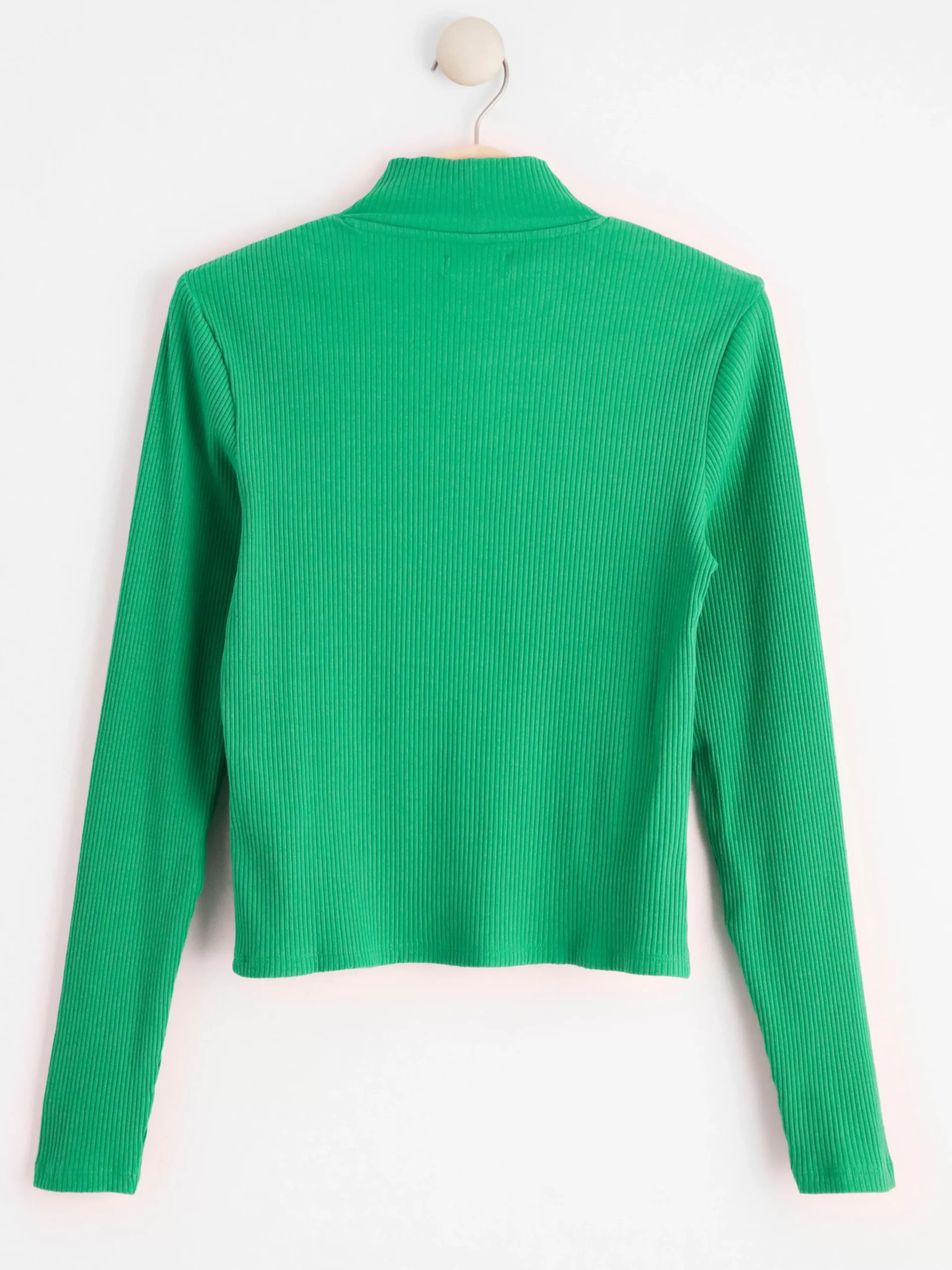 Toppar & T-Shirts>Lindex Langarmad Ribbad Polotroja Green
