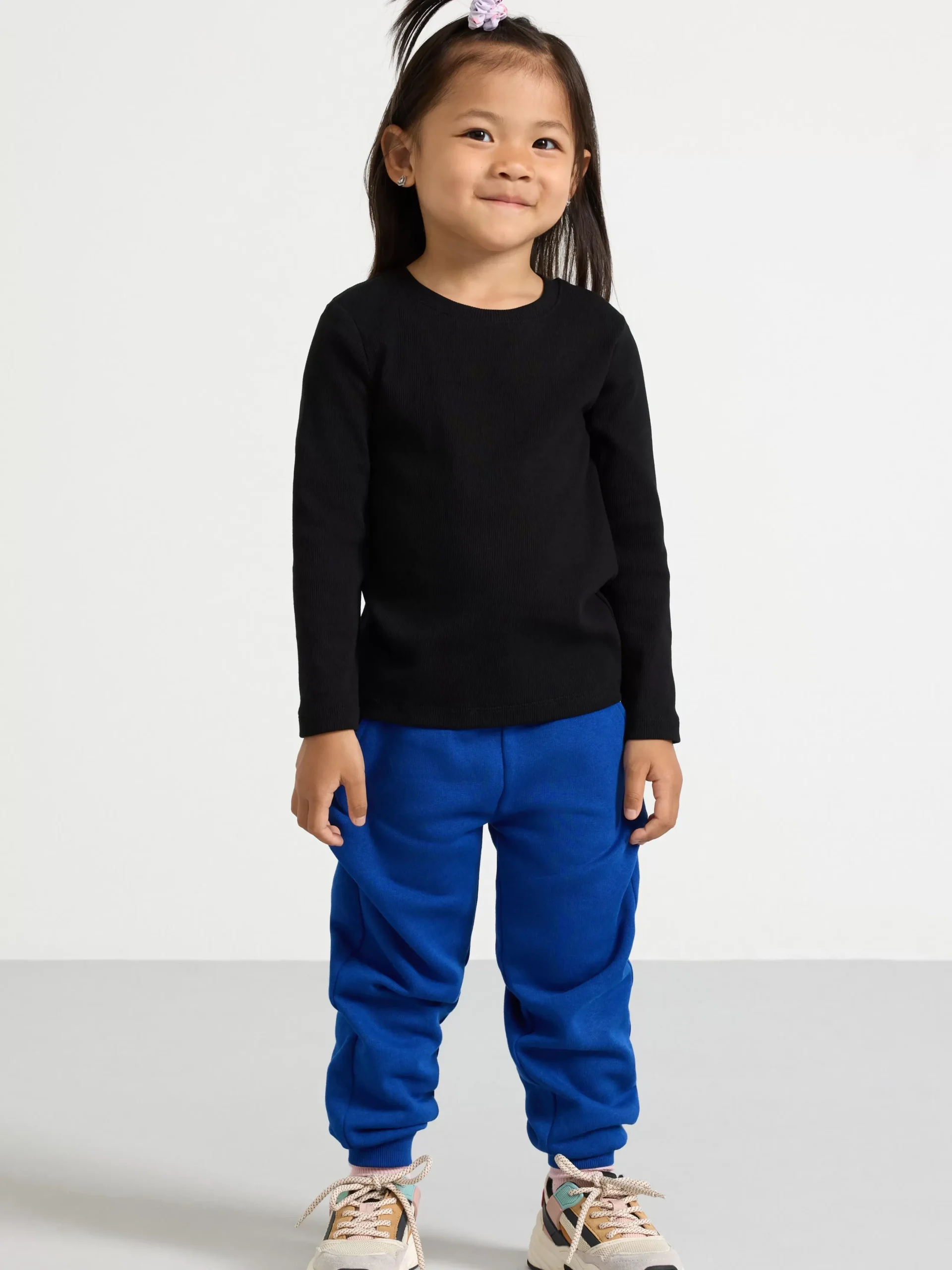 Toppar & T-Shirts>Lindex Langarmad Ribbad Topp Black