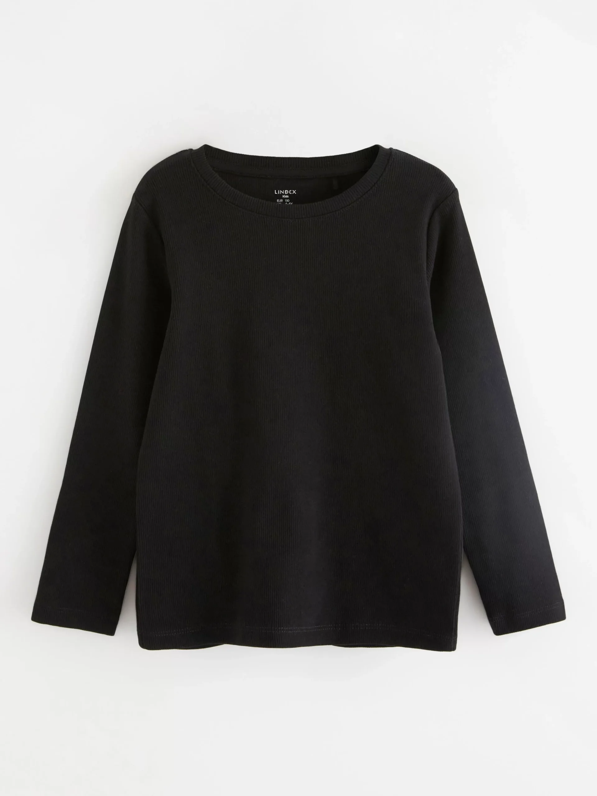 Toppar & T-Shirts>Lindex Langarmad Ribbad Topp Black