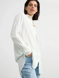 Blusar & Skjortor>Lindex Langarmad Skjorta Light Beige