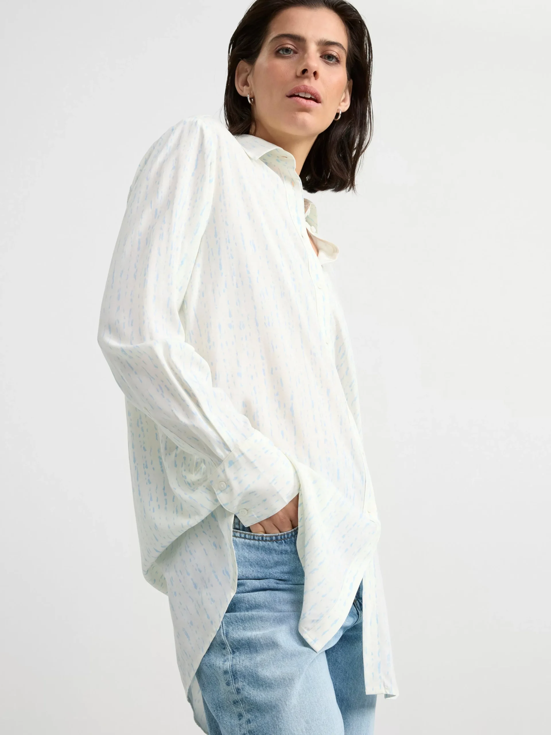 Blusar & Skjortor>Lindex Langarmad Skjorta Light Beige