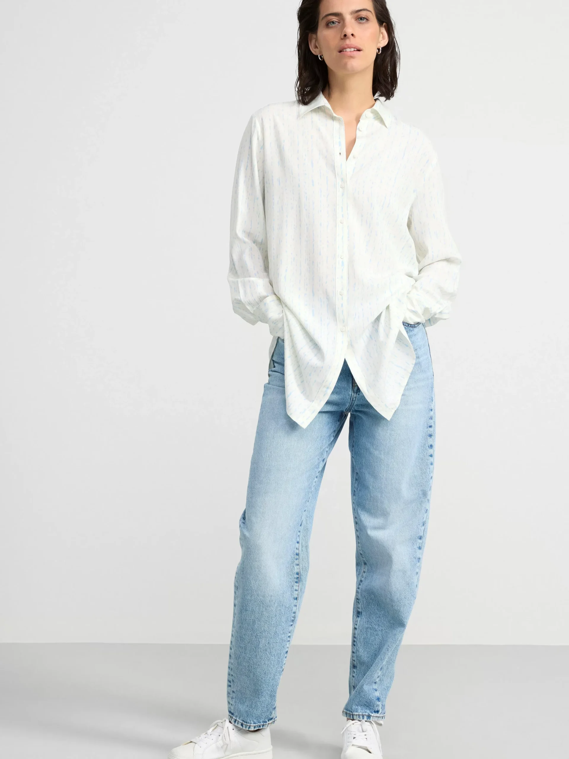 Blusar & Skjortor>Lindex Langarmad Skjorta Light Beige