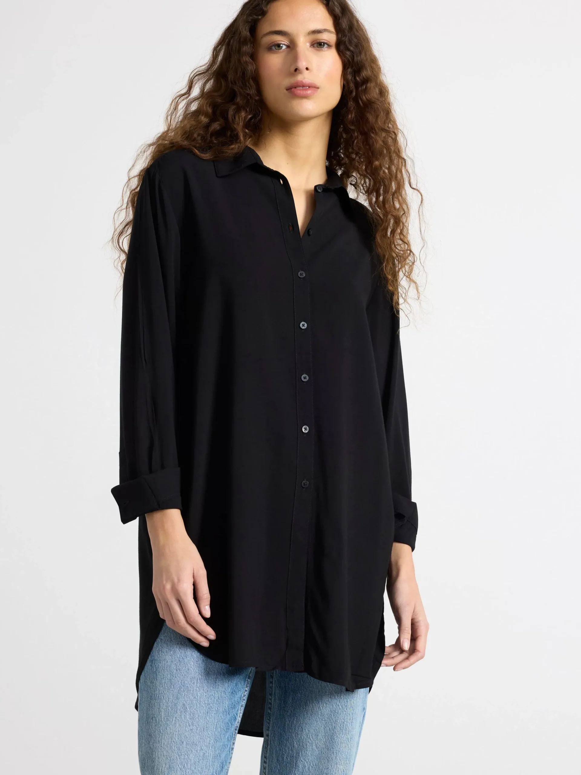 Blusar & Skjortor>Lindex Langarmad Skjorta Black