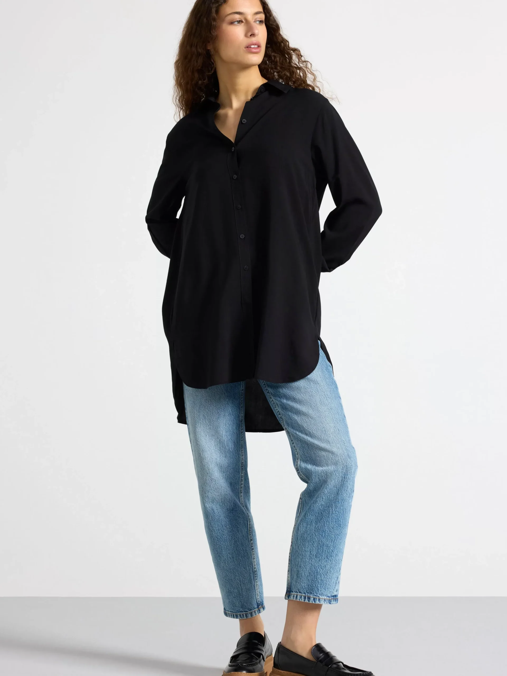 Blusar & Skjortor>Lindex Langarmad Skjorta Black