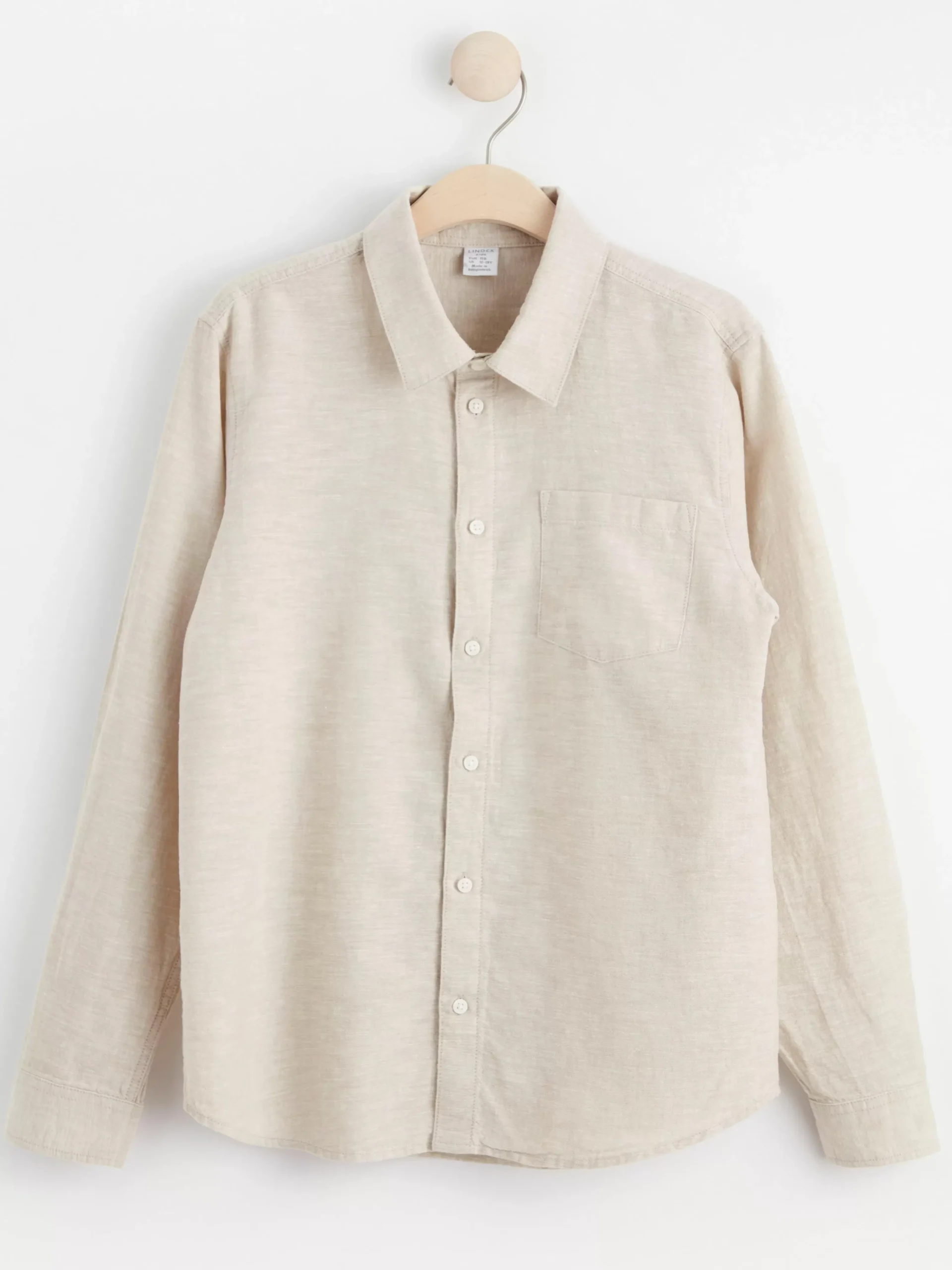 Skjortor & Blusar>Lindex Langarmad Skjorta I Linneblandning Light Grey