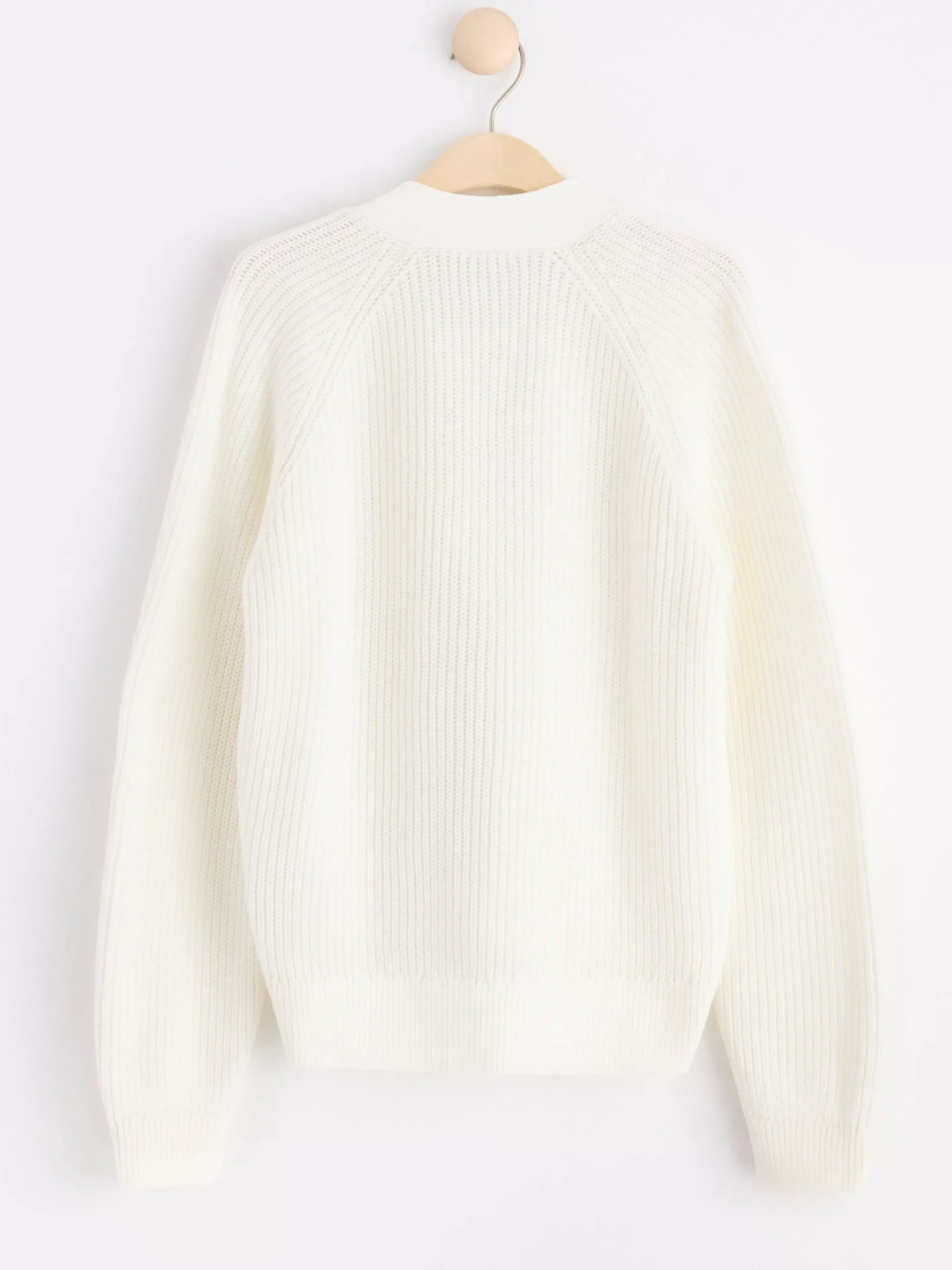 Tröjor & Cardigans>Lindex Langarmad Stickad Cardigan Off White