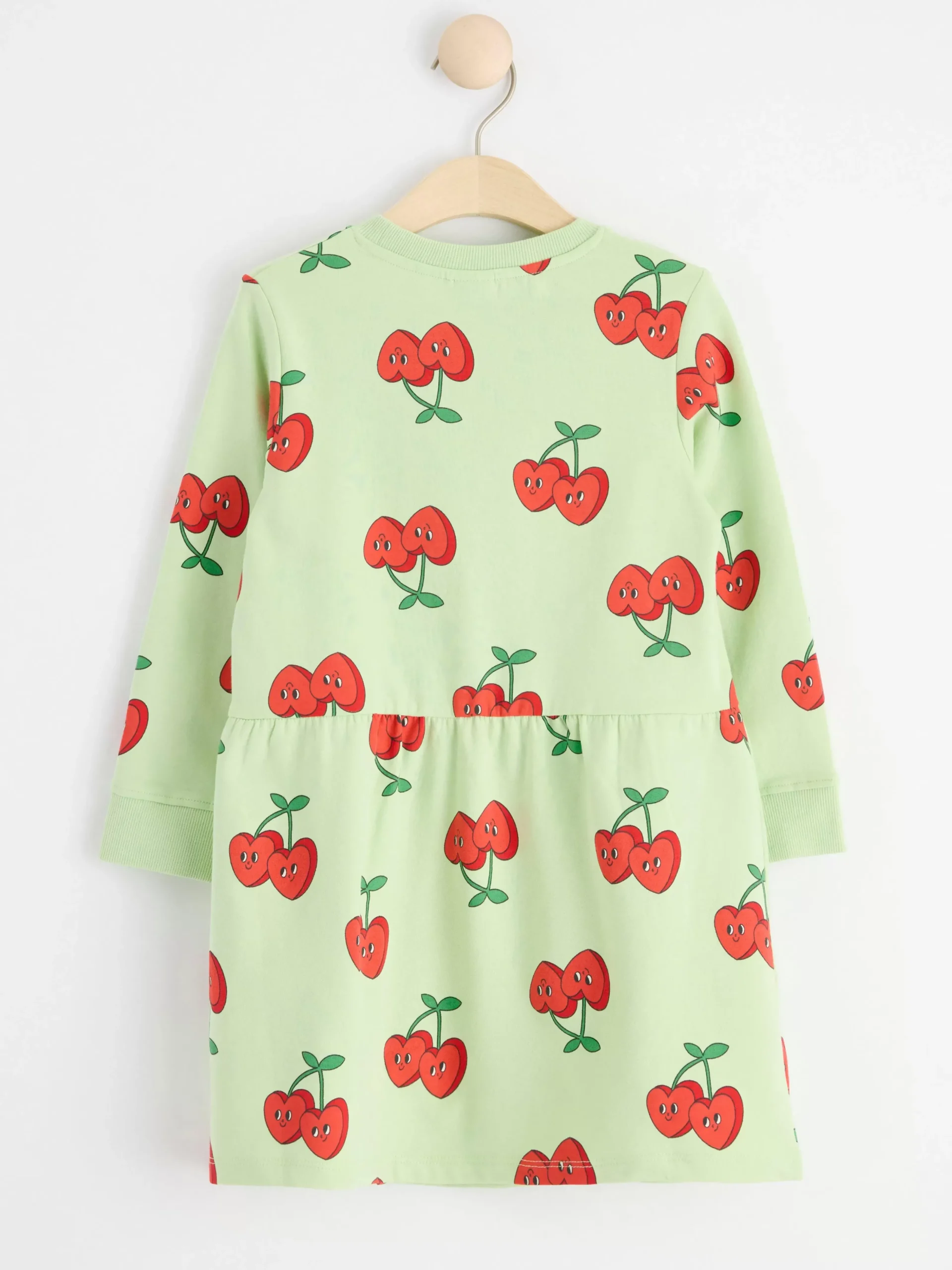 Klänningar>Lindex Langarmad Sweatshirtklanning Med Borstad Insida Light Green