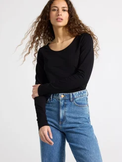 Toppar & T-Shirts>Lindex Langarmad Topp Black
