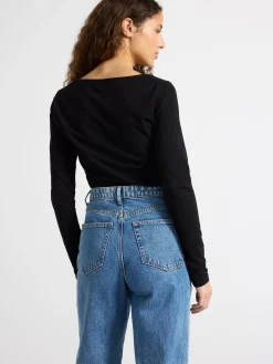 Toppar & T-Shirts>Lindex Langarmad Topp Black