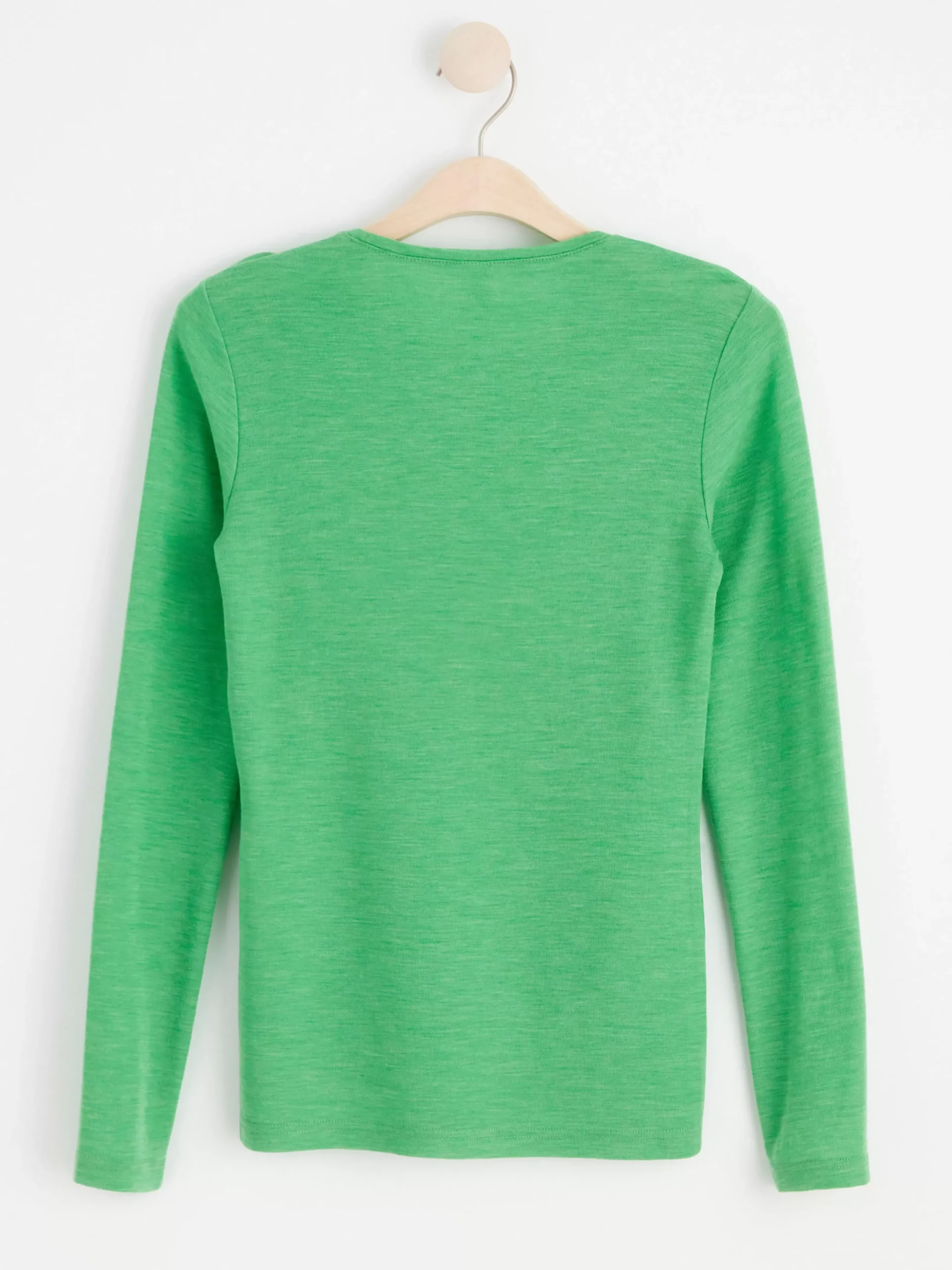 Toppar & T-Shirts>Lindex Langarmad Topp I Merinoull Green