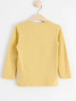 Toppar & T-Shirts>Lindex Langarmad Topp Med Djuransikte Light Dusty Yellow