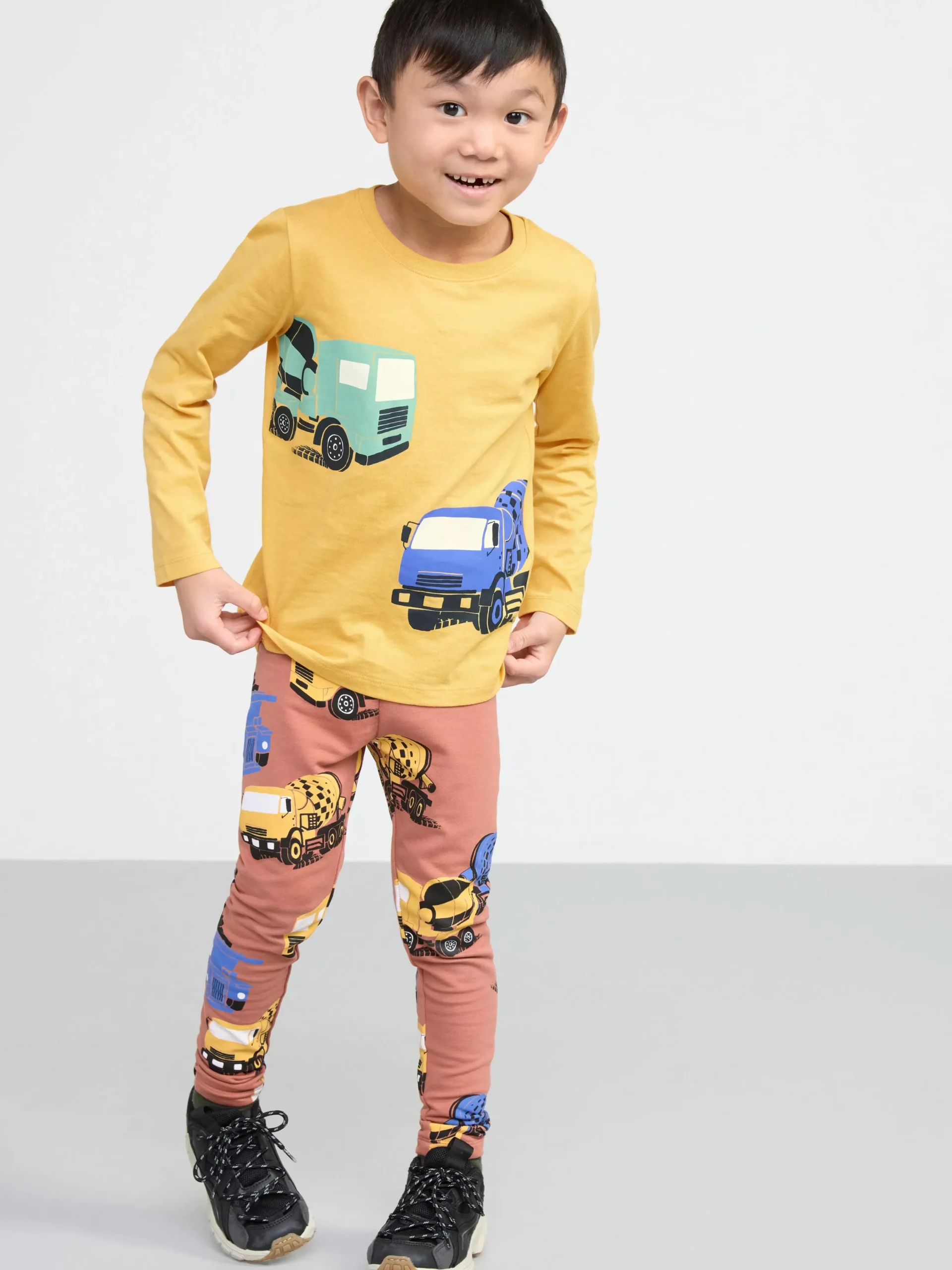 Toppar & T-Shirts>Lindex Langarmad Topp Med Fordon Light Dusty Yellow