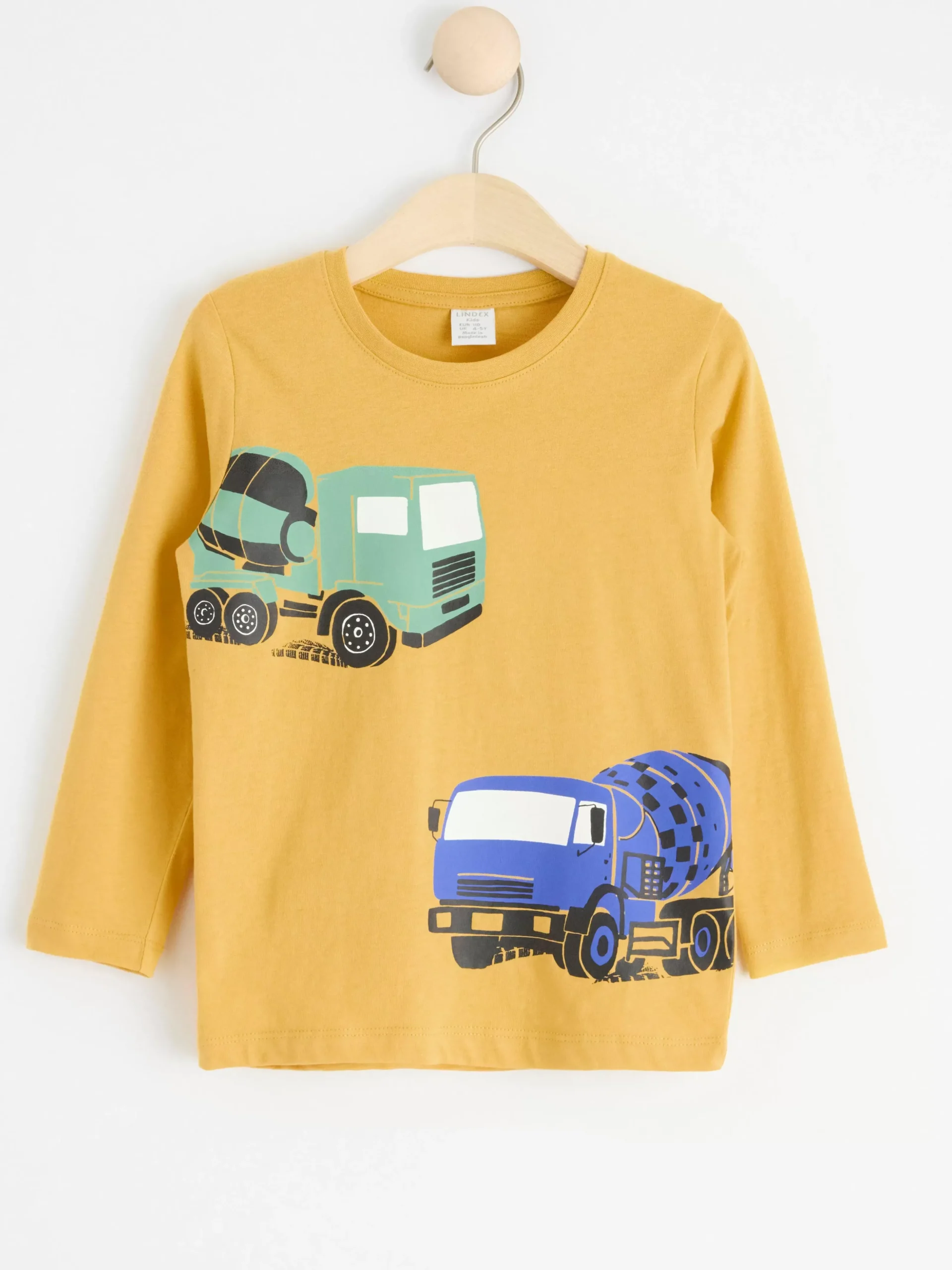 Toppar & T-Shirts>Lindex Langarmad Topp Med Fordon Light Dusty Yellow