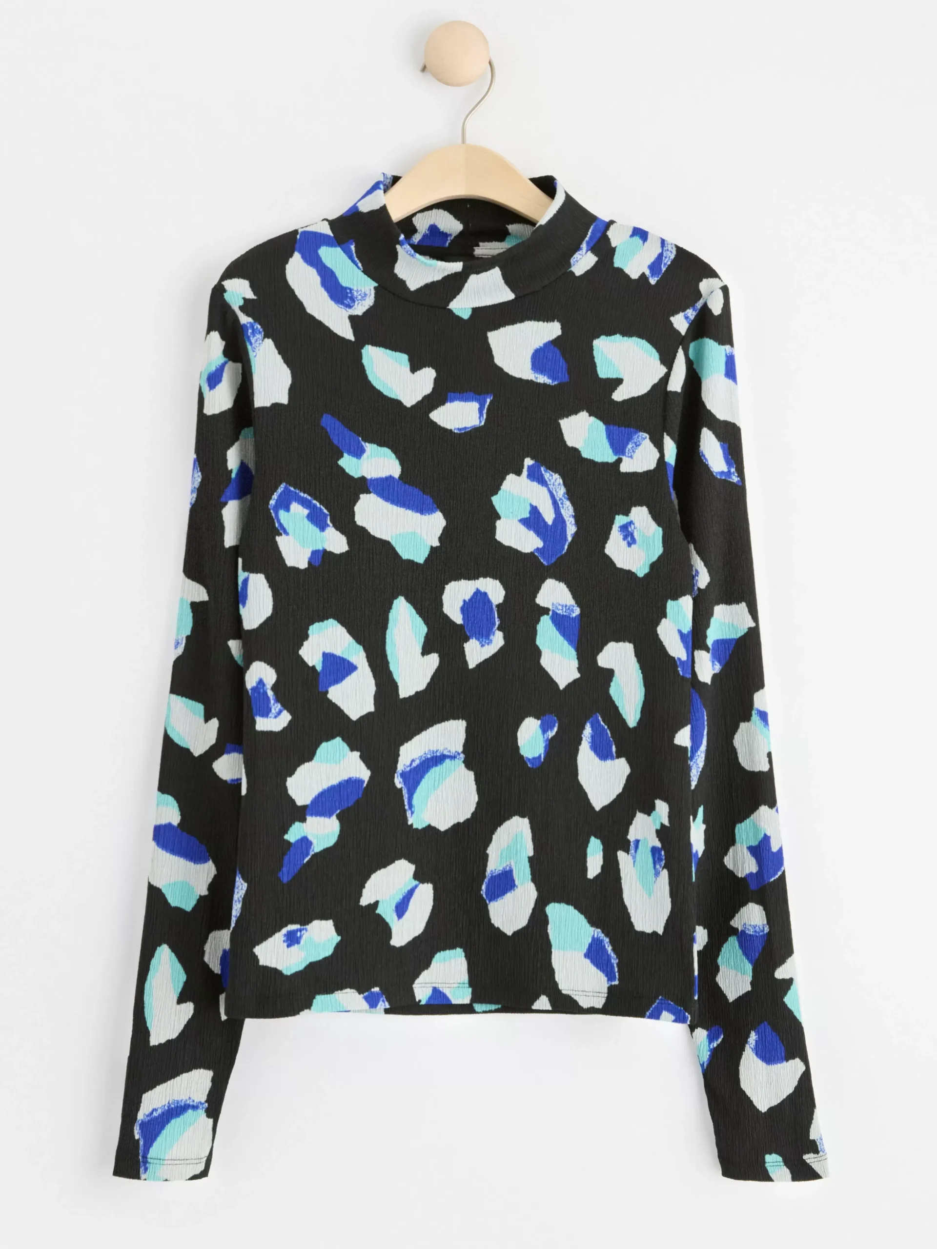 Toppar & T-Shirts>Lindex Langarmad Topp Med Halvpolo Black