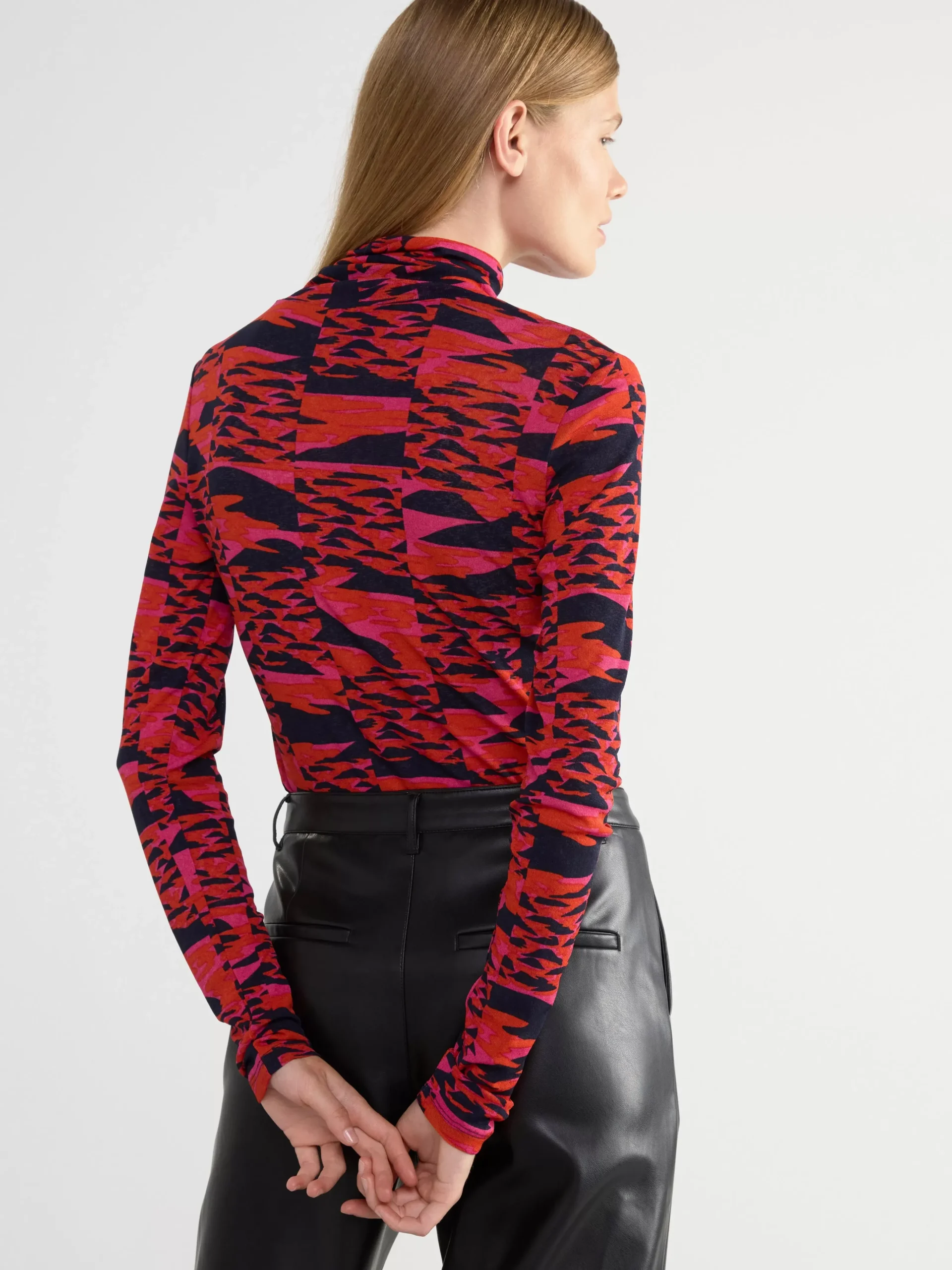 Toppar & T-Shirts>Lindex Langarmad Topp Med Polokrage Red