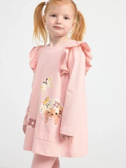 Klänningar>Lindex Langarmad Tunika Med Igelkottar Light Pink