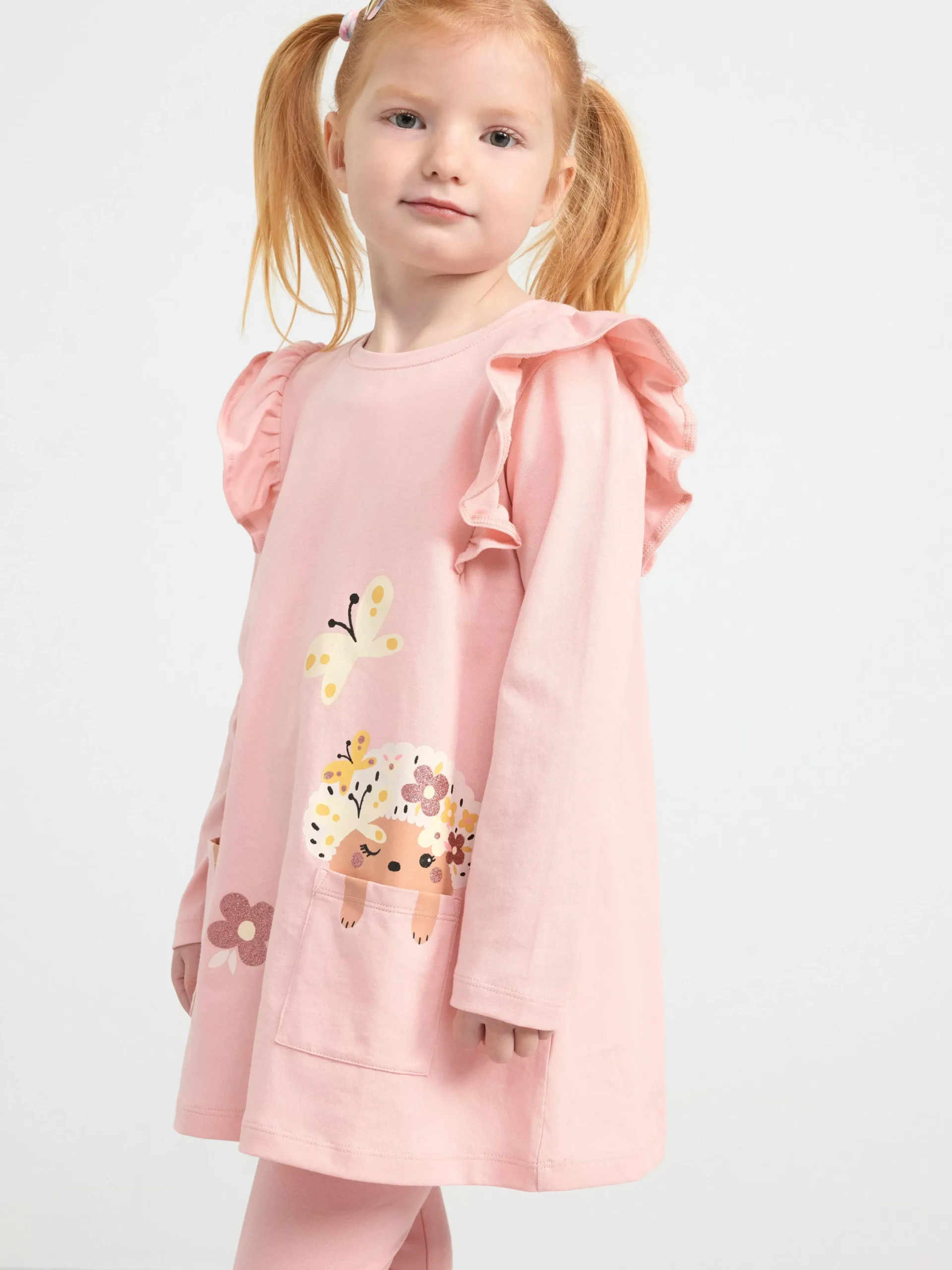 Klänningar>Lindex Langarmad Tunika Med Igelkottar Light Pink
