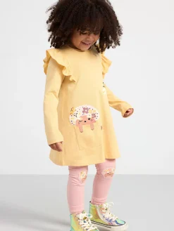 Klänningar>Lindex Langarmad Tunika Med Igelkottar Light Dusty Yellow