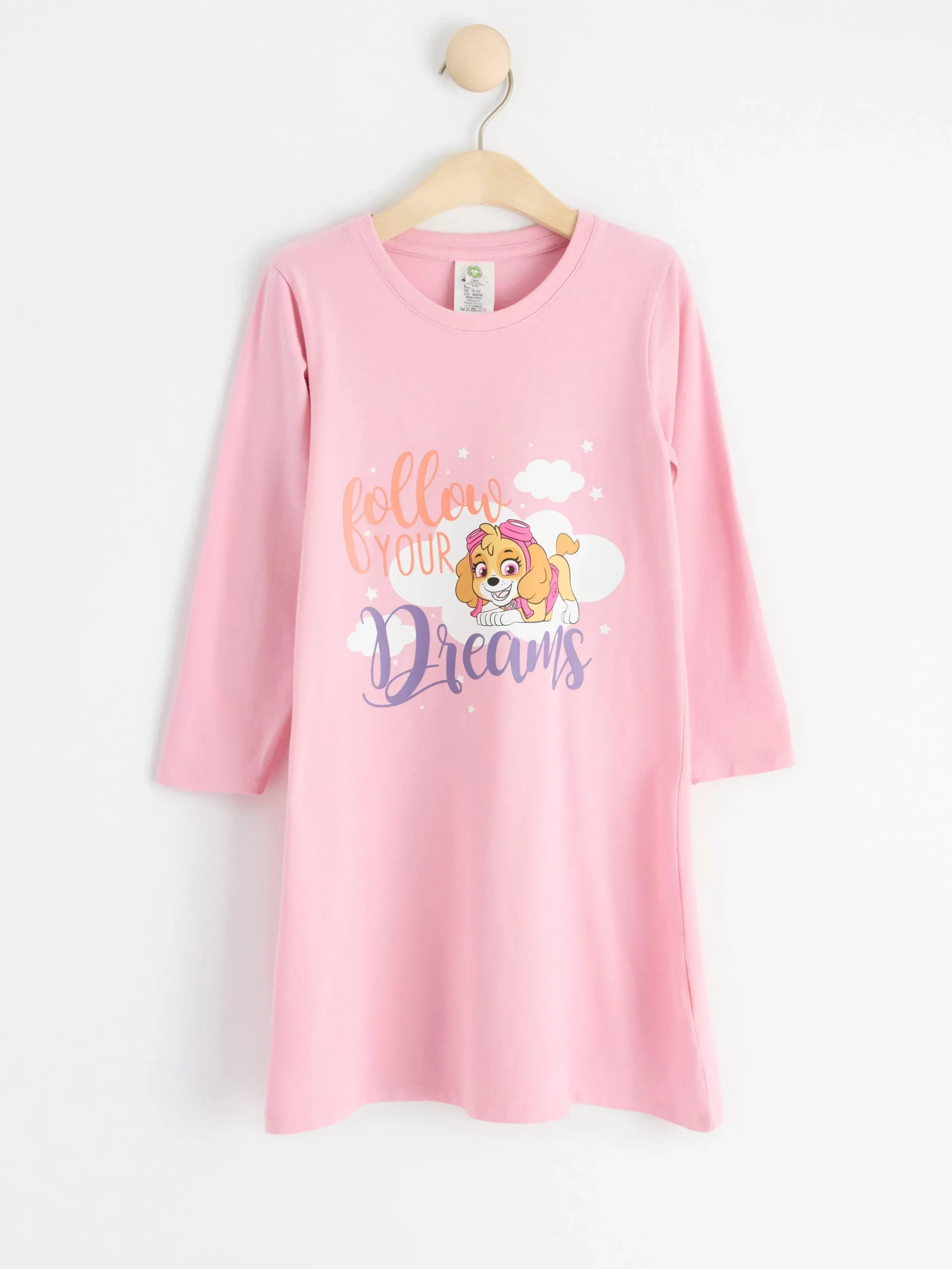 Nattplagg>Lindex Langarmat Nattlinne Med Paw Patrol Light Dusty Lilac