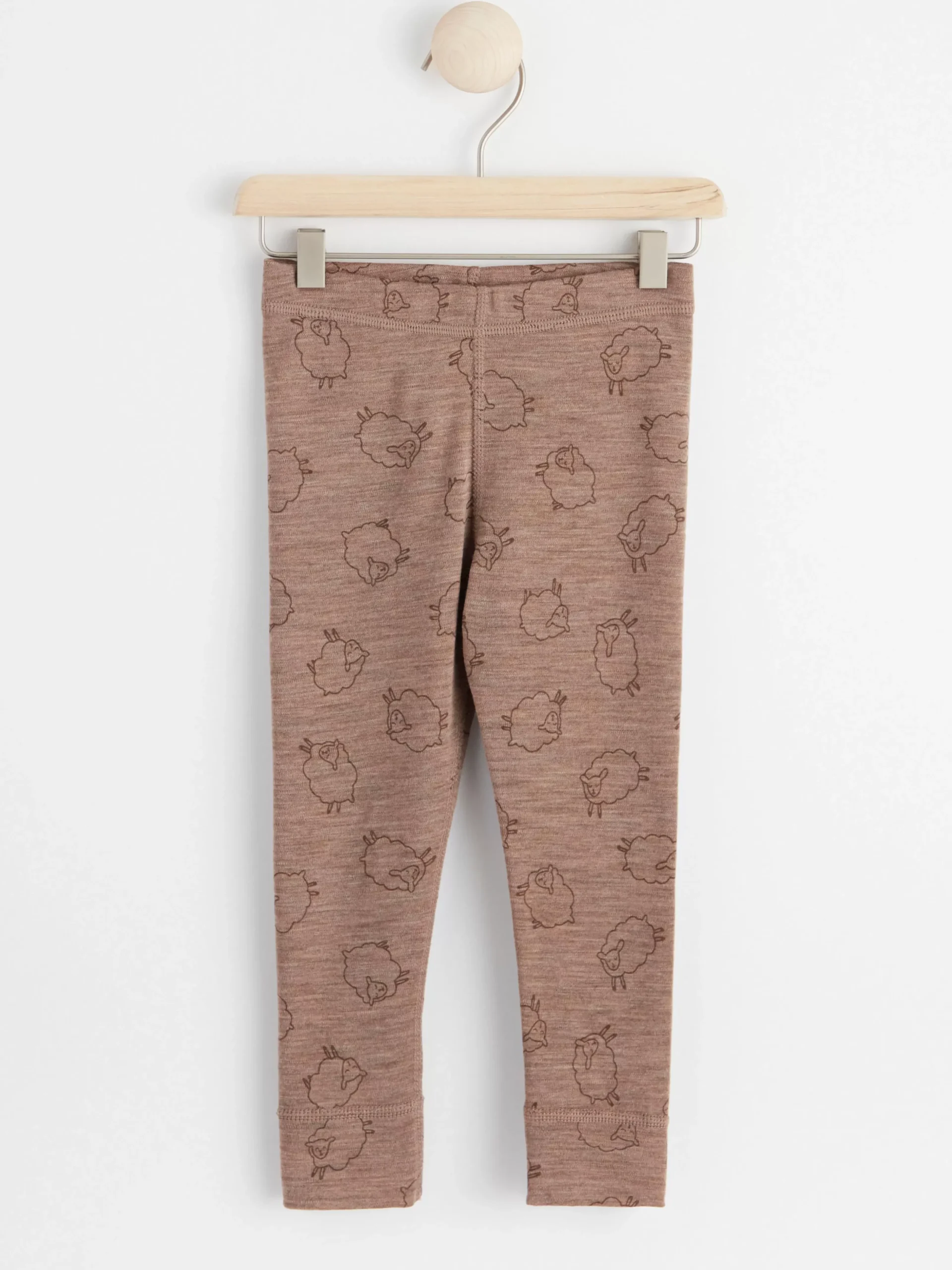 Byxor & Leggings>Lindex Leggings I Merinoull Brown Melange