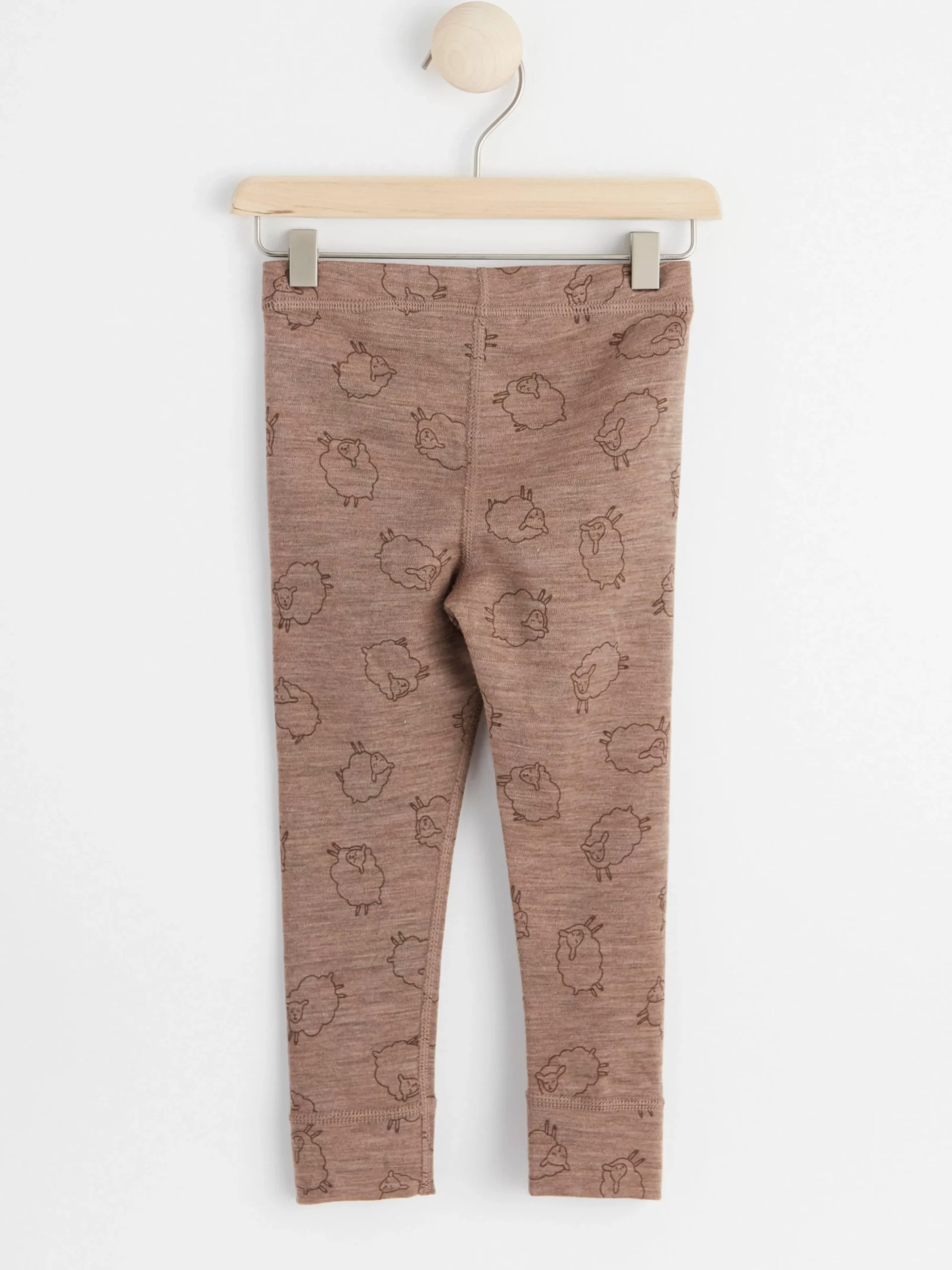 Byxor & Leggings>Lindex Leggings I Merinoull Brown Melange