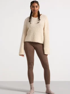 Leggings>Lindex Leggings I Merinoull Brown Melange