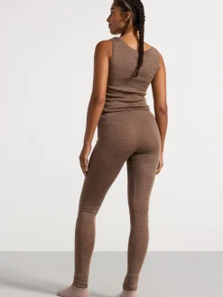 Leggings>Lindex Leggings I Merinoull Brown Melange