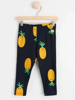Byxor & Leggings>Lindex Leggings Med Ananaser Dark Navy