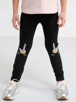 Byxor & Leggings>Lindex Leggings Med Applikationer Pa Knana Black