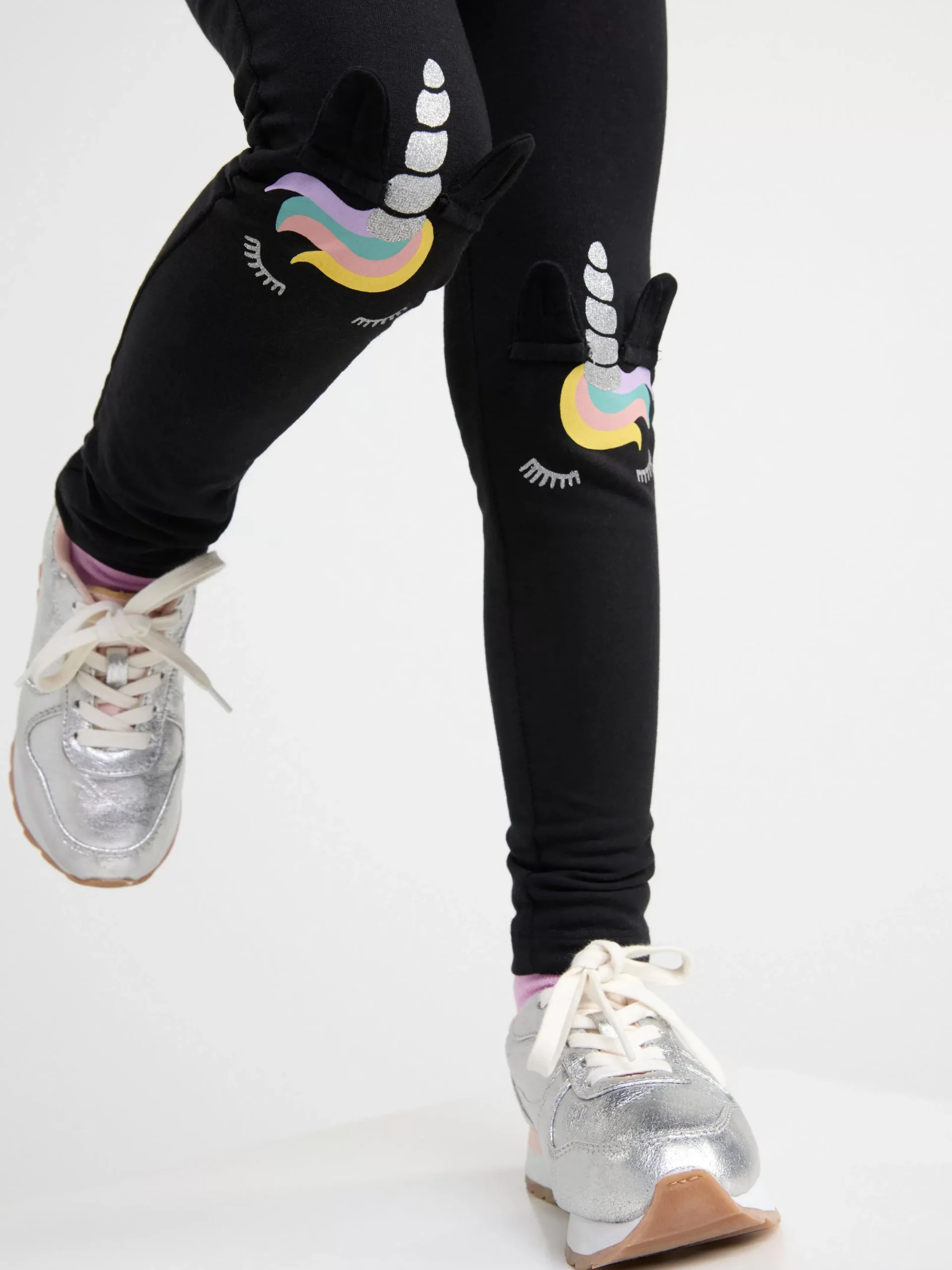 Byxor & Leggings>Lindex Leggings Med Applikationer Pa Knana Black